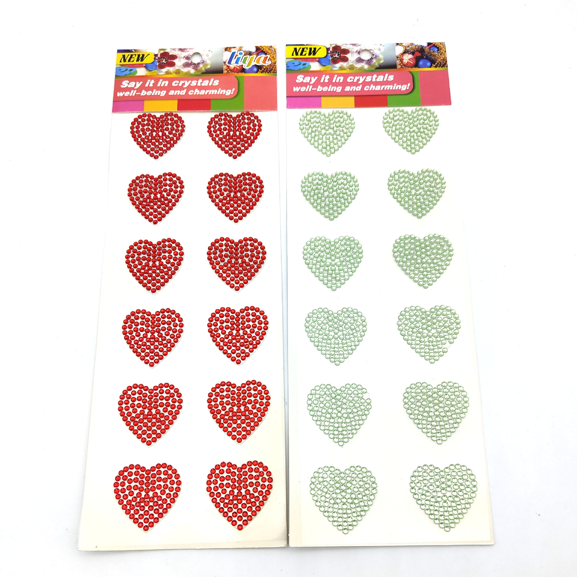 Daka acrylic decorative stickers, crystal gemstone stickers, car and mobile phone stickers, heart, crown, thumb, cherry pic 4