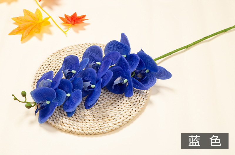 Artificial Phalaenopsis artificial flower home decoration artificial flower hand feel film 9-head Phalaenopsis artificial flower factory wholesale pic 35