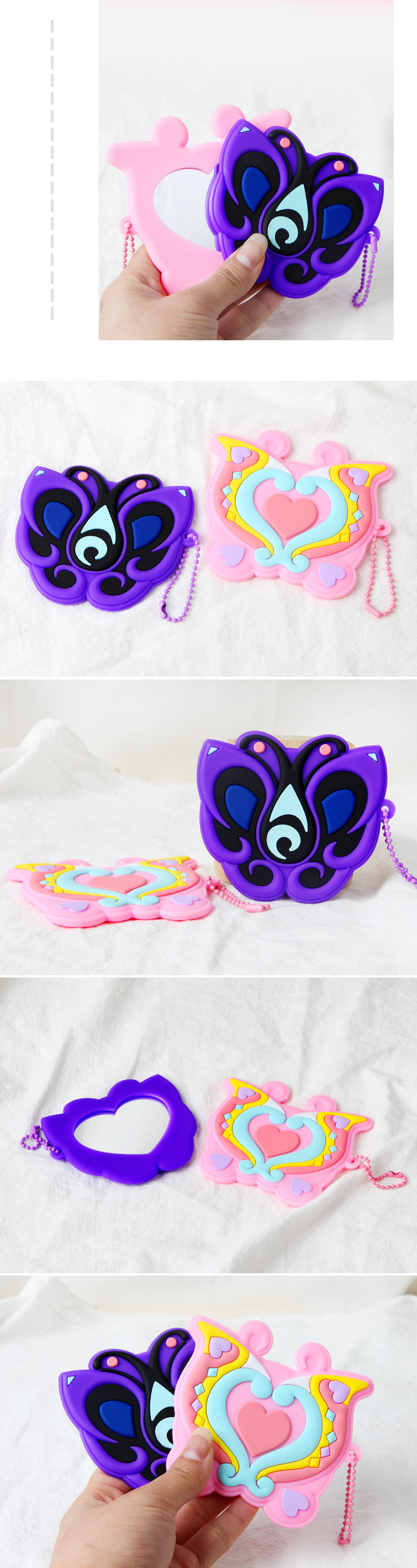 Balala Little Magic Fairy Mirror Creative Handheld Portable Makeup Mirror Bag Pocket touch-up Small Mirror Custom-made pic 3