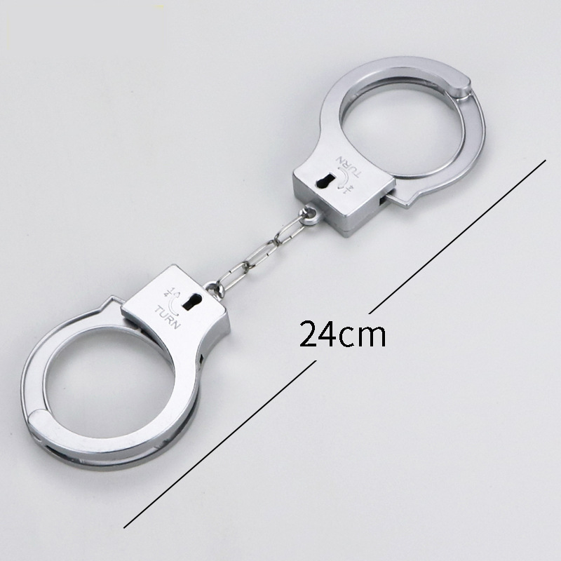 玩具手铐塑料儿童过家家cos表演道具电镀手铐仿真整蛊创意玩具详情2