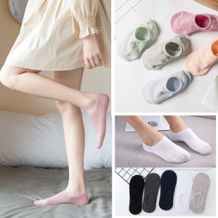 船袜不掉跟女士夏季吸汗短袜子薄款蕾丝隐形袜夏天浅口防滑脚底袜详情10