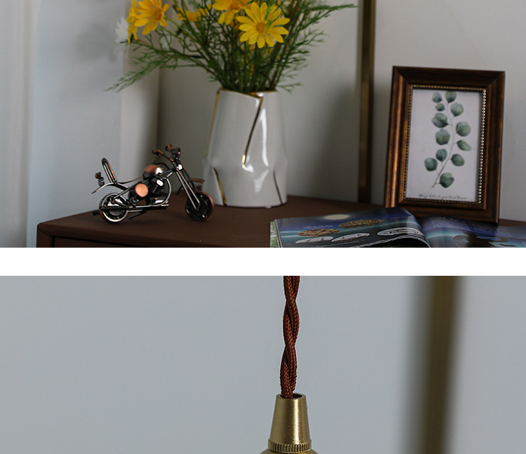 Francés vintage flor cristal colgante pequeño estilo japonés latón b&b americano simple dormitorio cama bar lámpara de cabeza pic 5