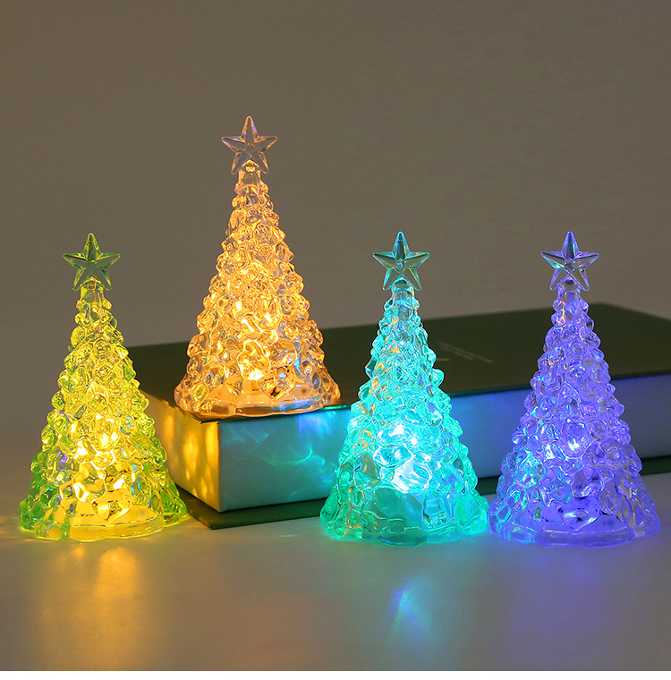 Cross-border Christmas decorations, Christmas trees, Christmas Eve gifts, led candle lights, table ornaments, crystal night lights pic 8