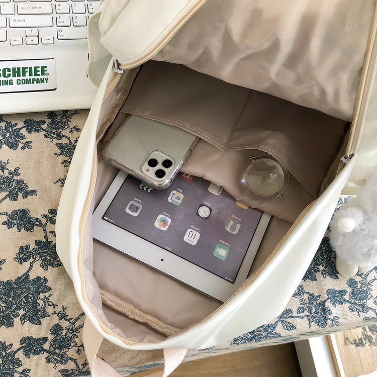 Japanese-style ins campus school style, fresh and cute, cute cow with earbuds, soft girl schoolbag, funny student backpack pic 124