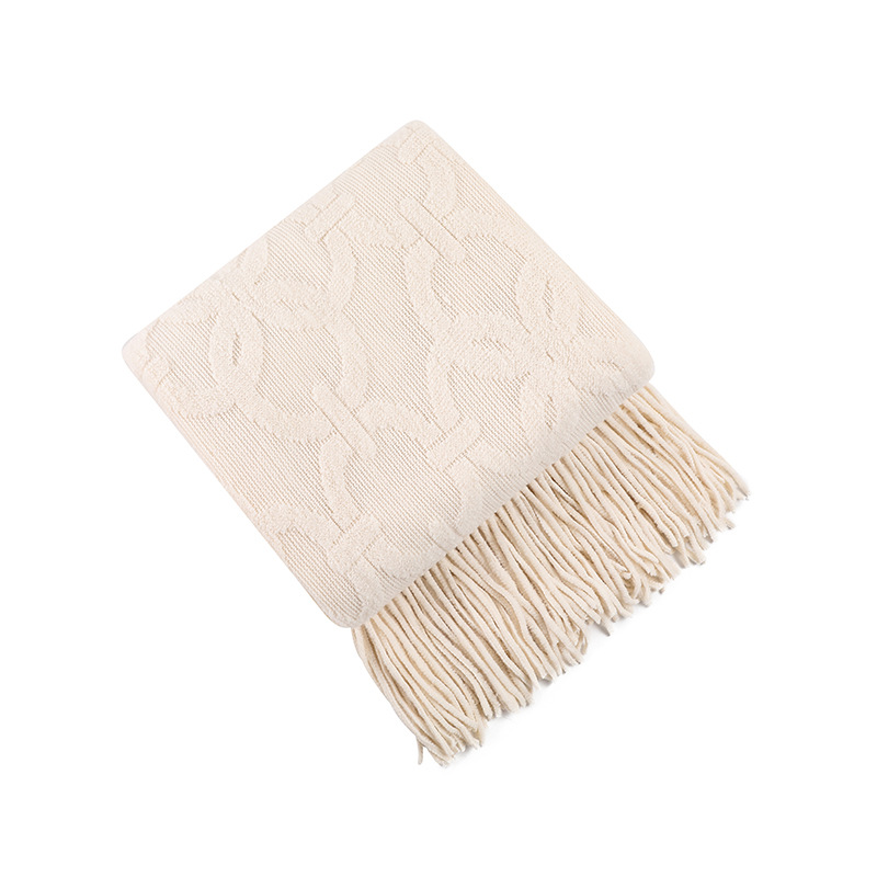 Sofa blanket, cover blanket, knitted blanket, office nap blanket, jacquard loop small blanket, American-style lap blanket, thread blanket pic 25