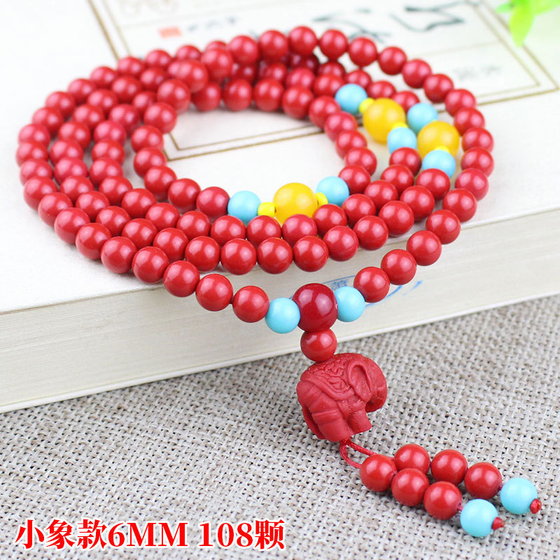 Wholesale cinnabar bracelets, 108 Buddhist prayer beads, multi-layer bracelets, crystal sweater chains, accessories, gifts for men and women, couples pic 7