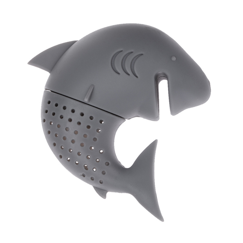 The new silicone shark tea maker for lazy people is a creative shark tea bag filter pic 6
