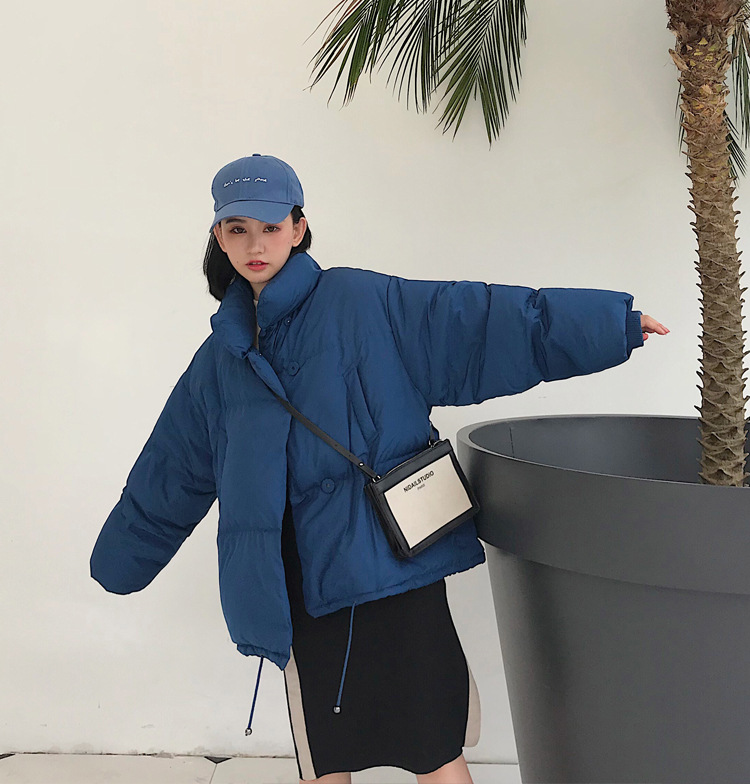 New large-sized thickened bread jacket, down jacket, cotton-padded jacket, student stand-up collar short coat for women pic 12