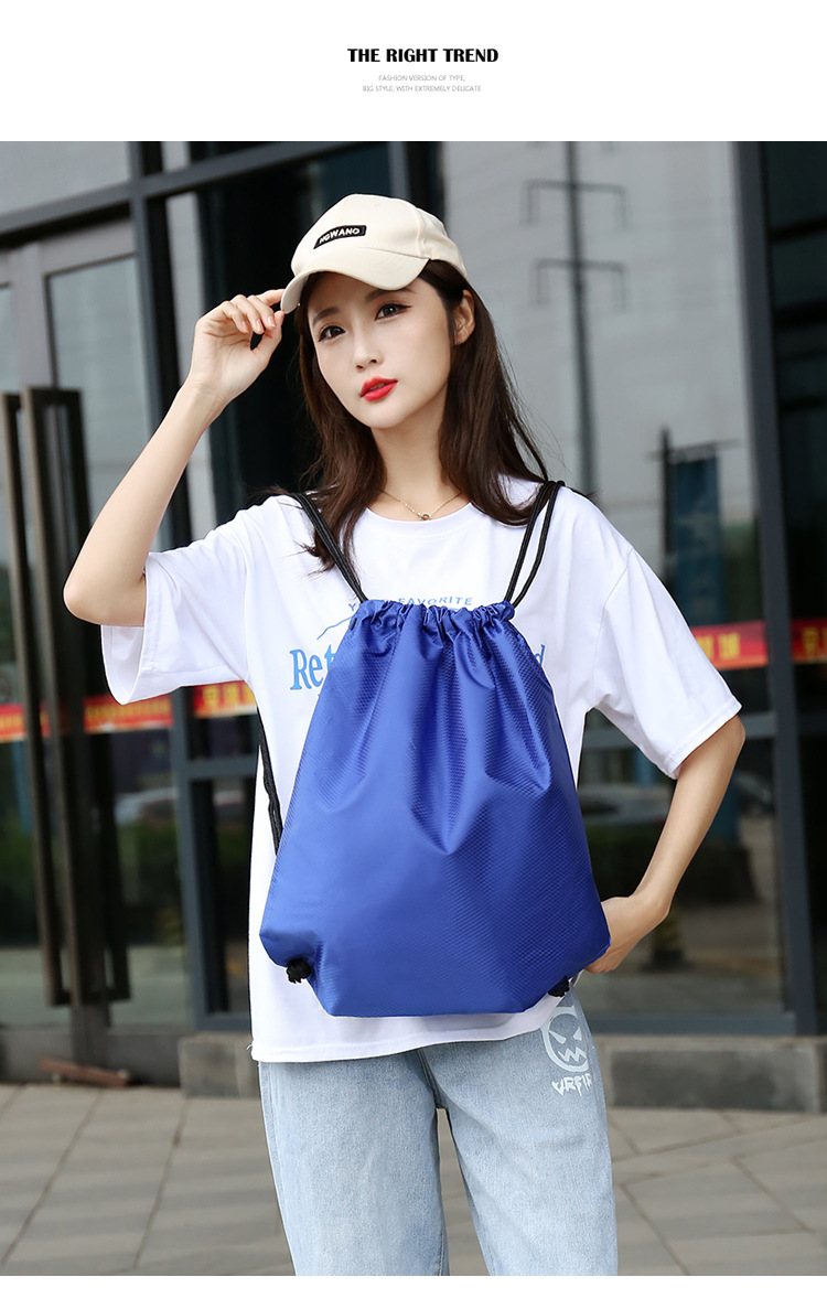 抽绳运动包现货防水马拉松束口袋户外运动收纳双肩背包运动训练包详情3