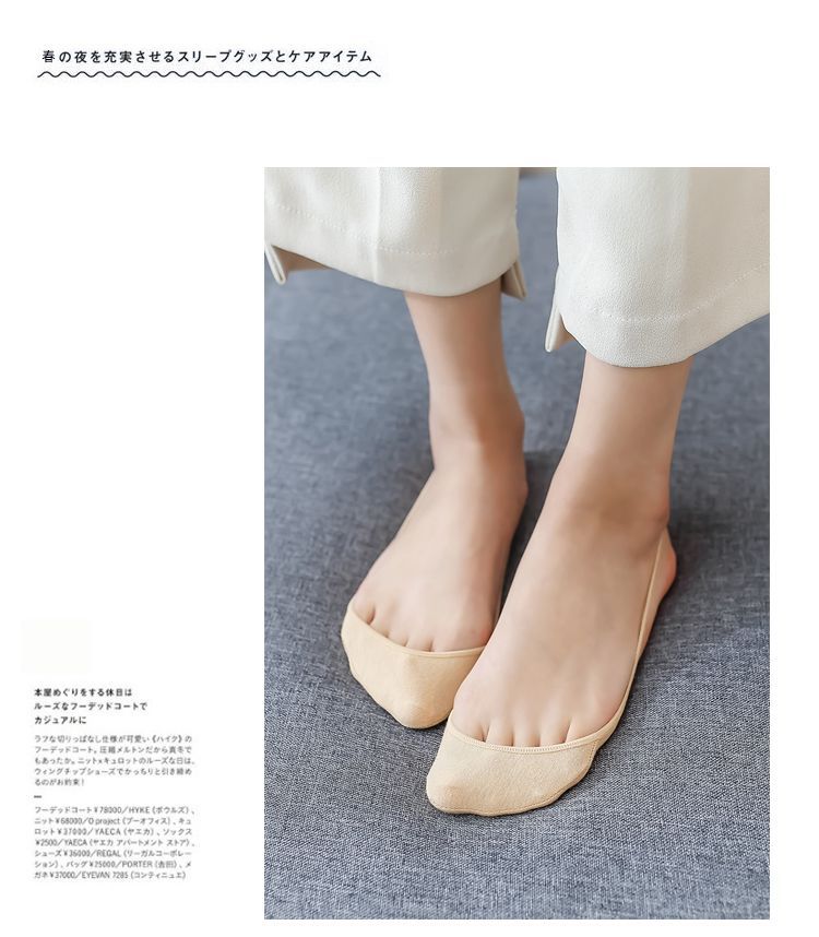 夏季女袜透气舒适隐形袜子高跟鞋用半脚袜不磨脚硅胶底防滑不掉跟详情10