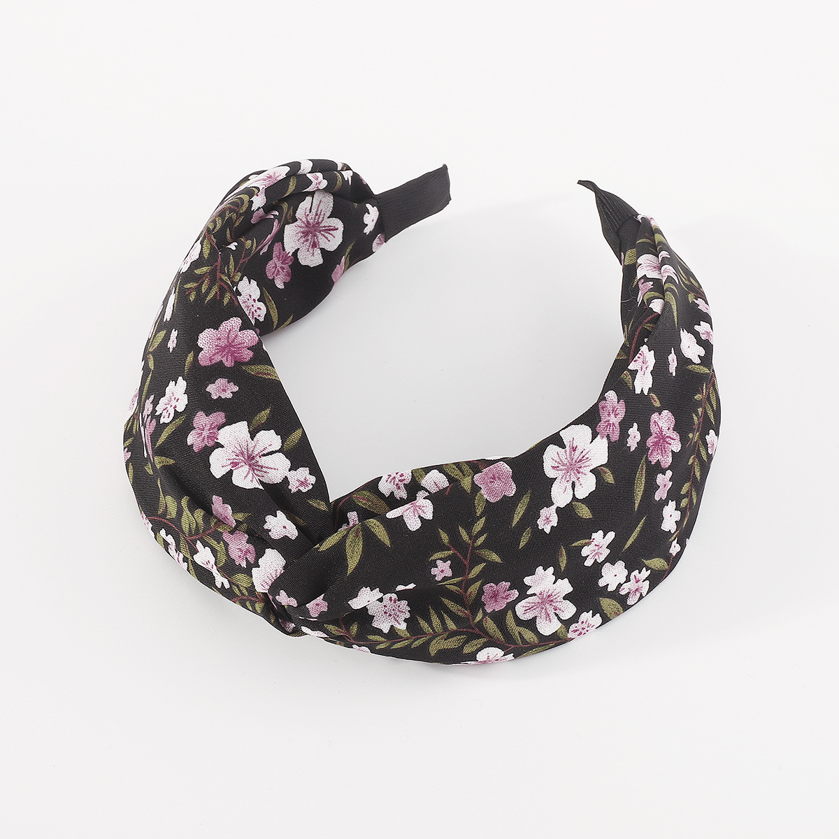 F5762 New European and American fashion hair accessories, fresh and elegant, floral cross fabric hair band, simple flower headband for women pic 8