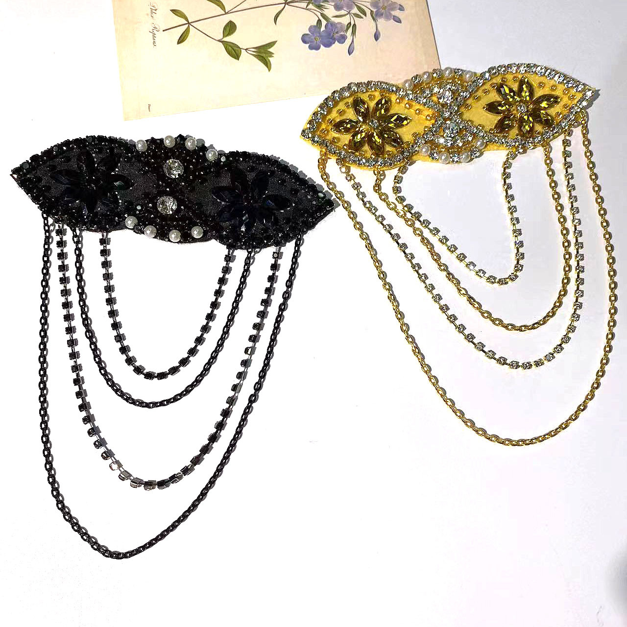 Amazon venta caliente 1920s vintage diadema accesorios hecho a mano borlas strass accesorios ropa accesorios accesorios lotes pic 10