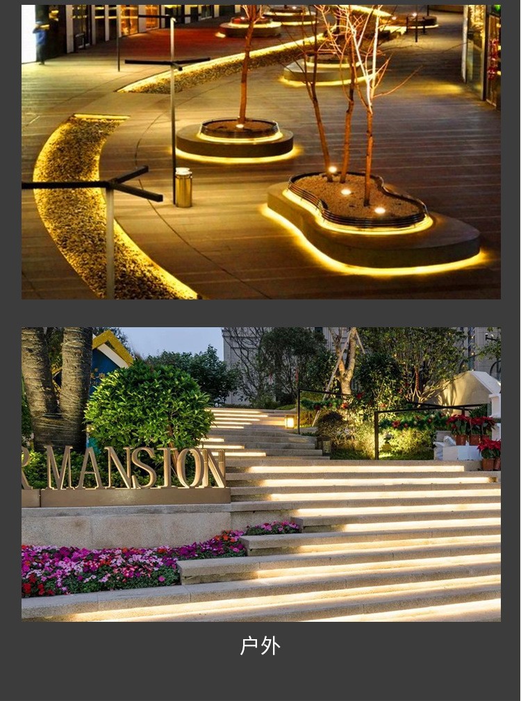 LED light strip waterproof 220V, seven-color double row, three-row 2835, outdoor three-color 5730, construction site household engineering light strip pic 32