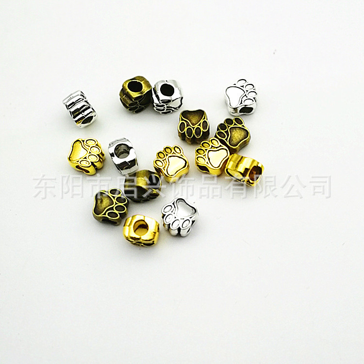 DIY jewelry accessories: 10.6*11.2mm small bear paw animal large hole bead accessories pic 6