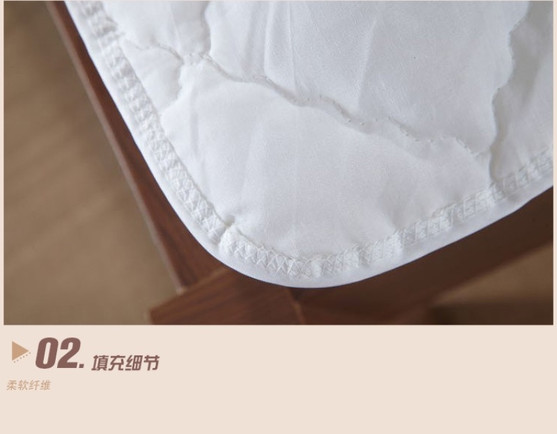 Hotel bedding: white anti-down fabric, all-cotton mattress; school household Simmons protective pad pic 19
