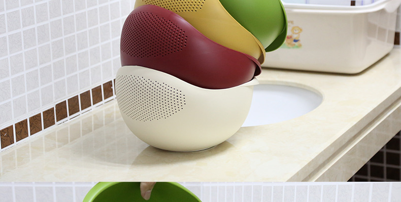 The new thickened rice-washing magic tool, the water-draining basket, is available for direct sale in household kitchen sinks for washing vegetables and fruits without rice leakage pic 12