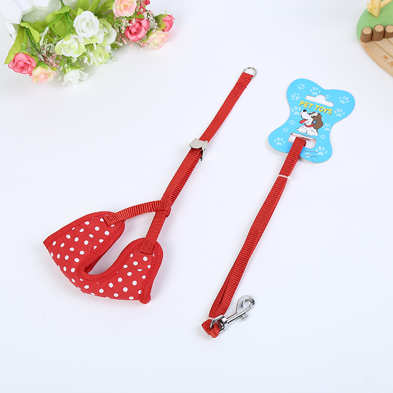 Aishangchong manufacturer offers wholesale dog leashes in stock, super fashionable polka dot sandwich breathable corsets and backcoats pic 7
