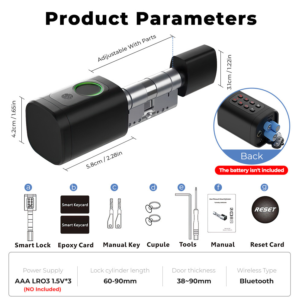 Graffiti control fingerprint smart lock core, all Bluetooth adjustable, universal apartment indoor office smart door lock pic 12