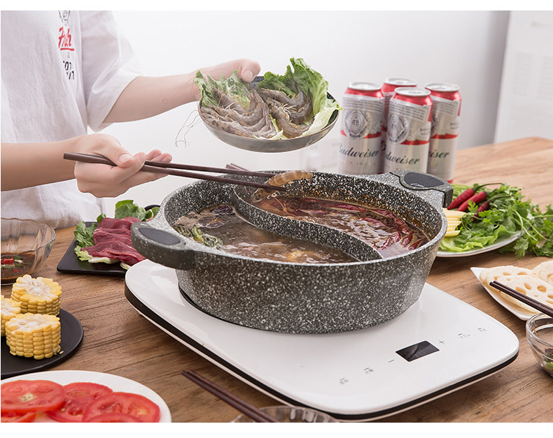 The new thickened tourmaline hot pot, double-ear non-stick pot, dedicated boiling pot and stewing pot are suitable for all kinds of stoves pic 22