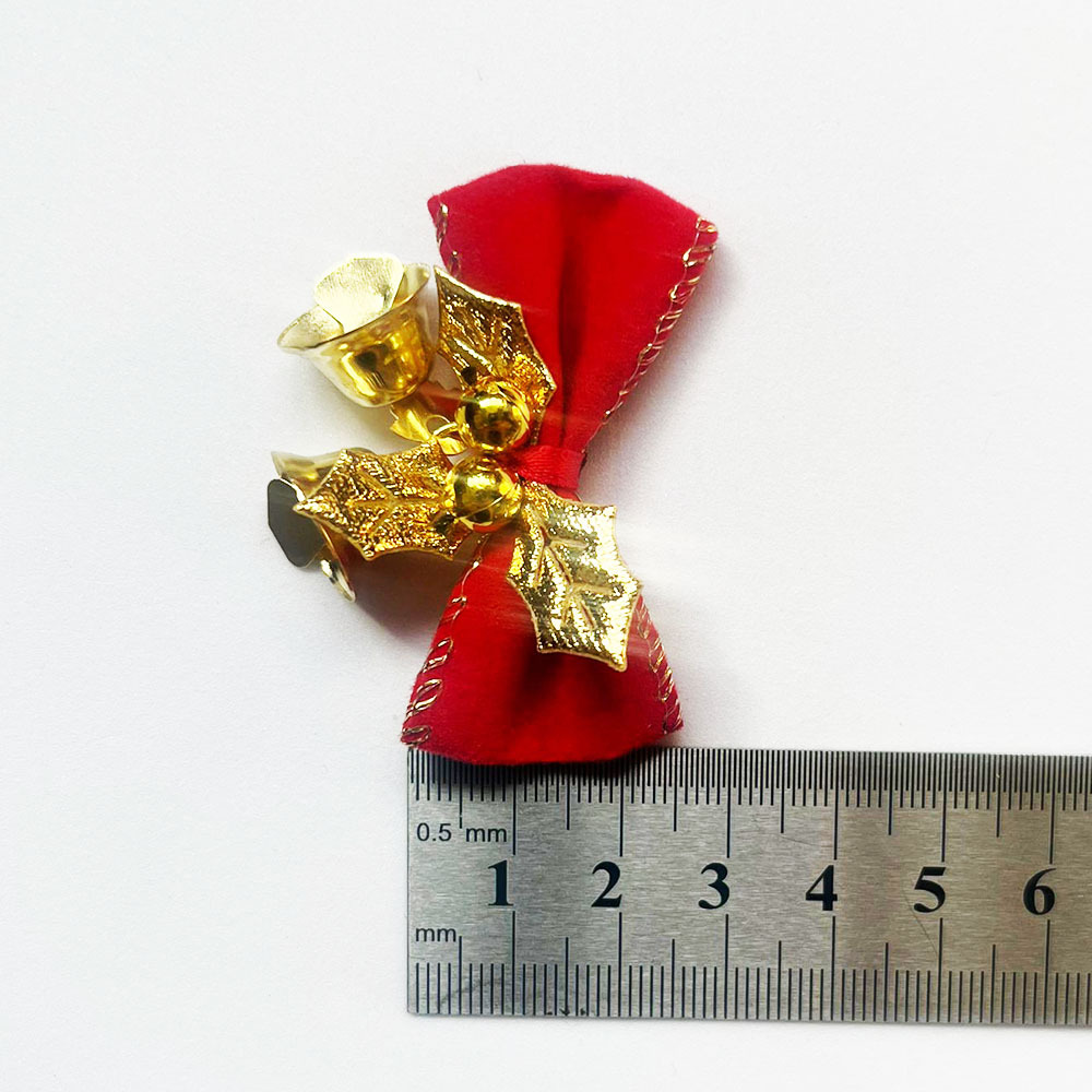 铃铛蝴蝶结圣诞装饰品圣诞树节日装扮圣诞节服装配饰花环diy挂件详情6