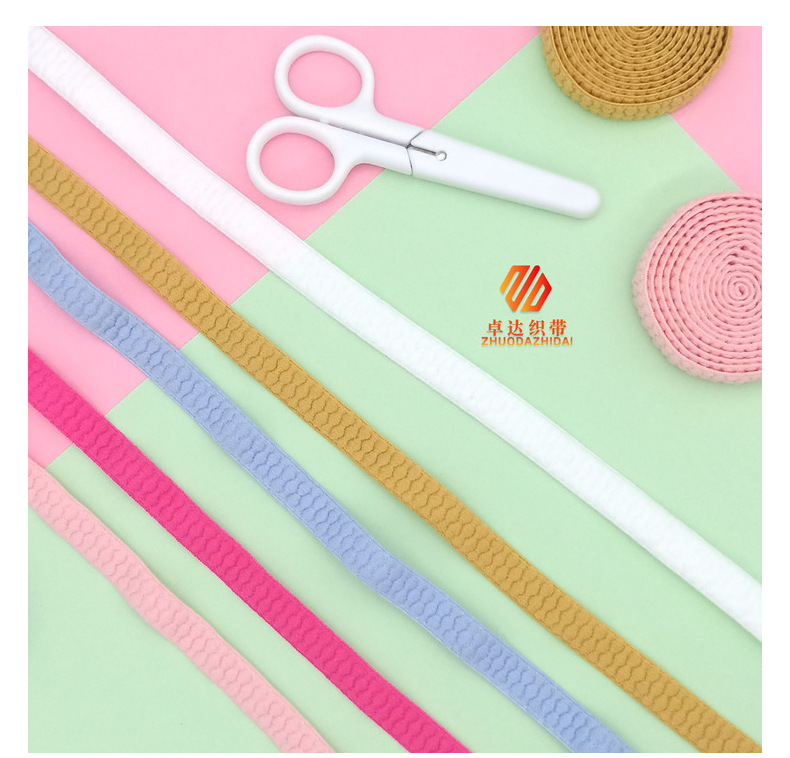 Wholesale of suede soft underwear shoulder straps in black and white, nylon high-elastic elastic bands, and colorful elastic webbing from the manufacturer pic 18