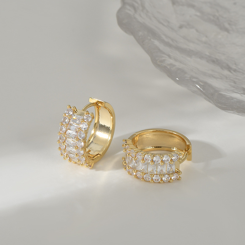 跨境货源微镶锆石气质耳环女小众设计感几何C形耳饰ins风百搭耳扣详情4