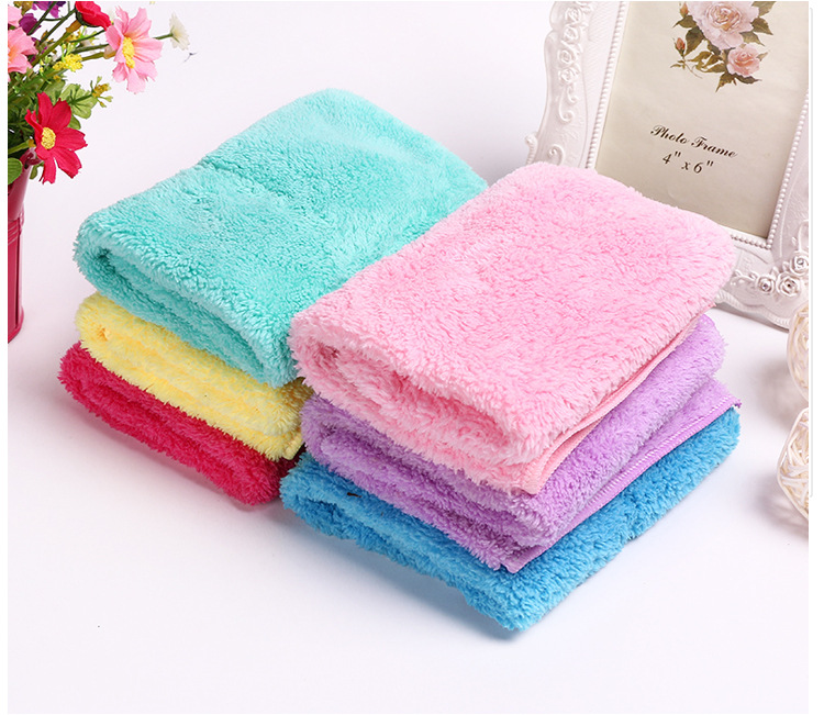 The rag manufacturer supplies various bamboo fiber rags, warp knitted rags and coral fleece rags, 26x36 pic 11
