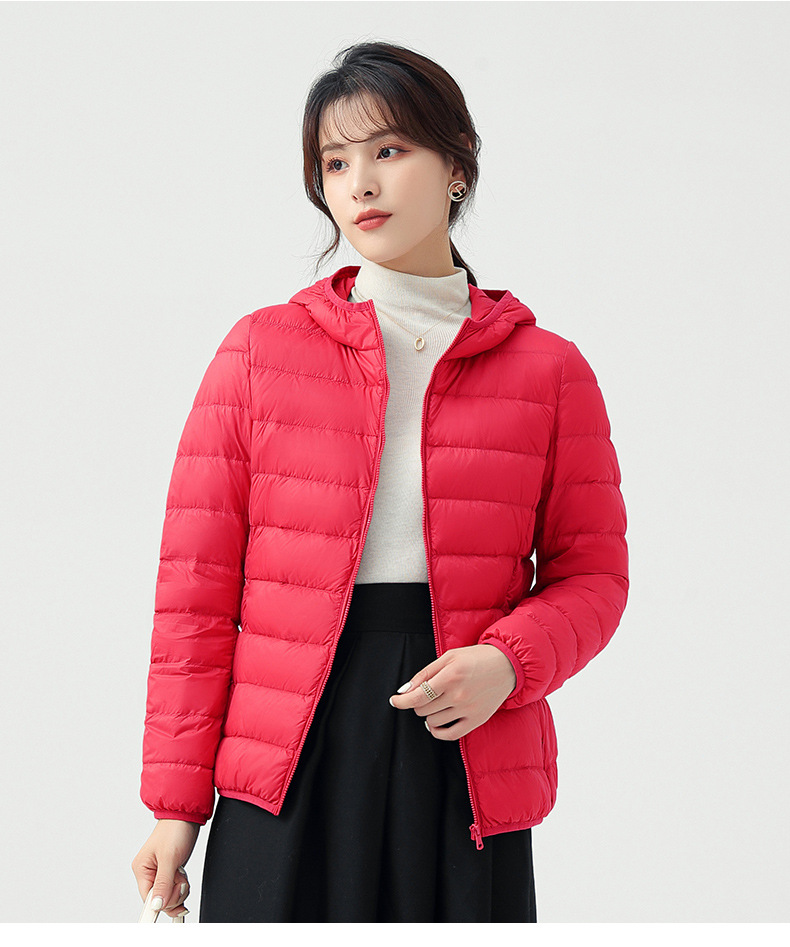 Japón U home el mismo estilo otoño invierno con capucha abajo mujer 90 pato blanco abajo ligero cálido casual versátil abrigos hombres pic 22