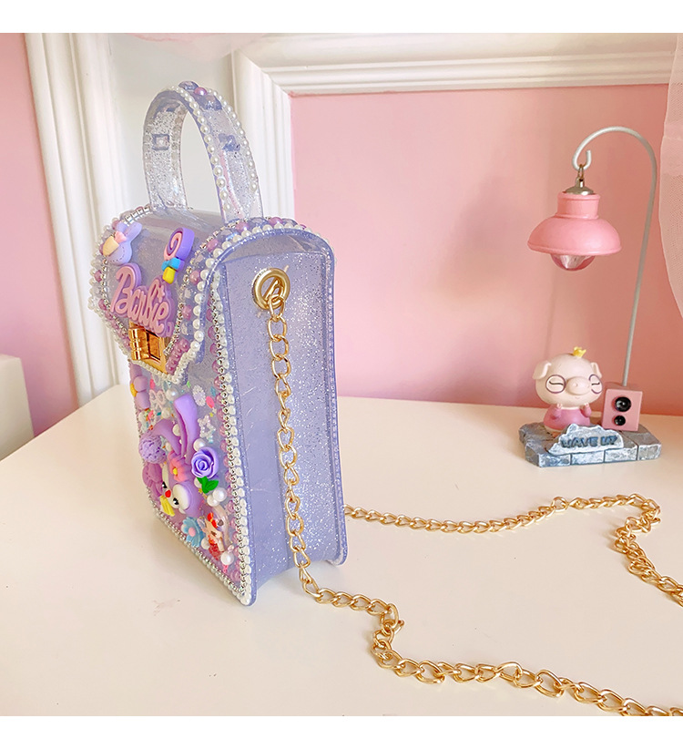 新款儿童手工制作材料包粘贴小饰品diy奶油果冻拎包背包生日礼物详情27