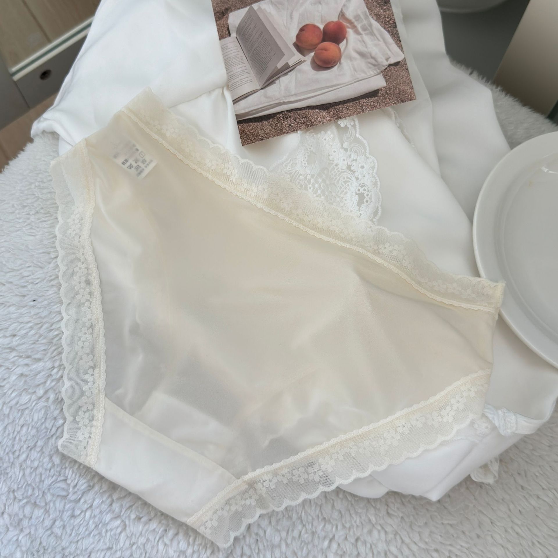 女生中腰冰丝内裤女蕾丝边纯棉全棉抗菌裆少女款大码无痕女士内裤详情9