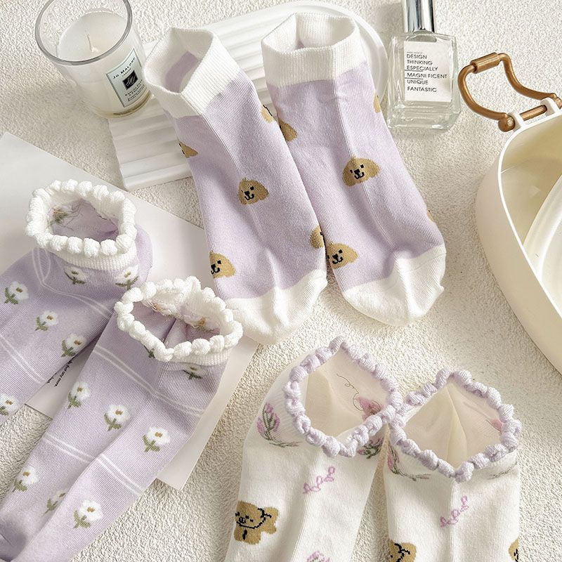 袜子地摊一件代发船袜女春夏花边短袜低腰浅口可爱少女学生袜百搭休闲潮袜一件代发详情18