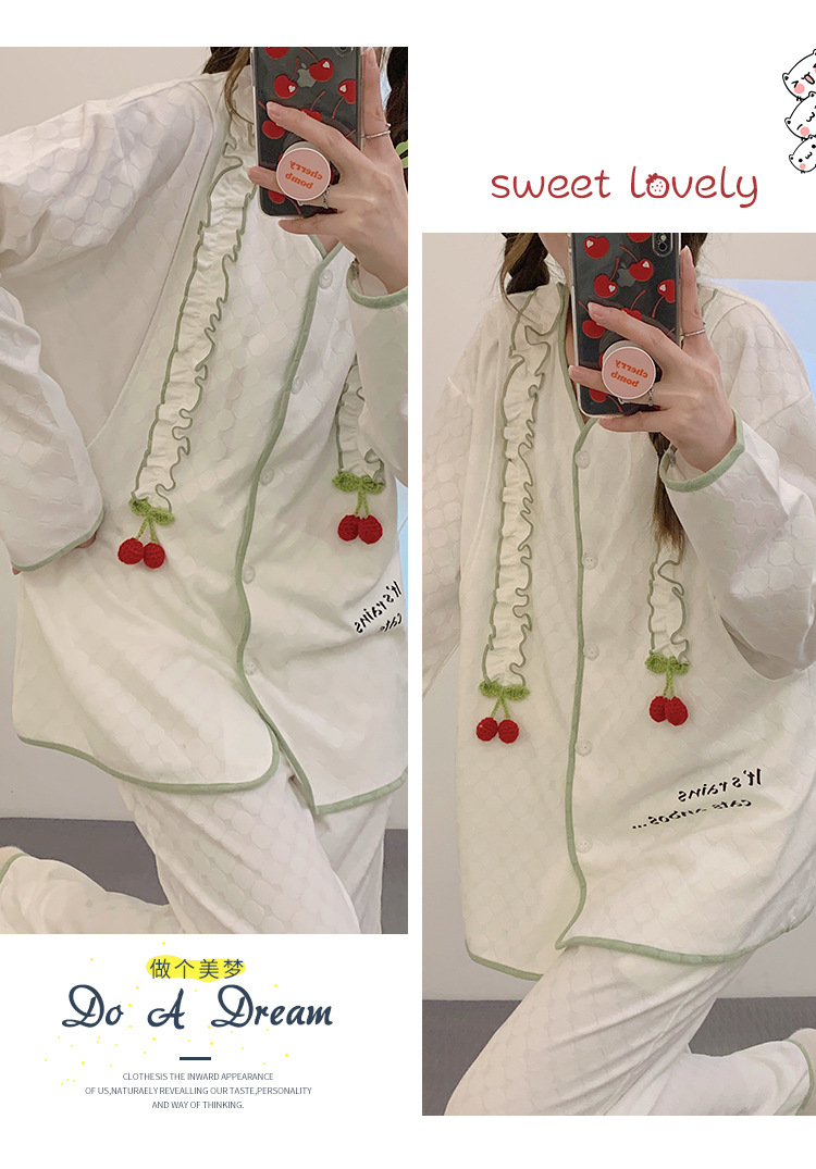 月子服春秋纯棉产后孕妇睡衣夏季薄款89月份10产妇哺乳衣喂奶套11详情30