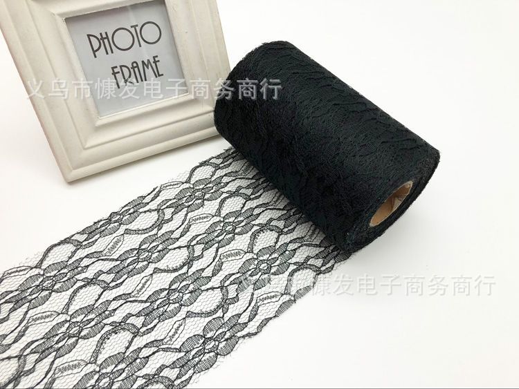 6-inch 25-yard orchid lace roll decoration material, diy fabric, wedding decoration supplies, American mesh roll pic 18