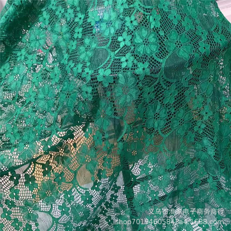 Elastic brocade lace fabric in stock, multi-color soft clothing dress fabric, mesh lace skirt accessories pic 2