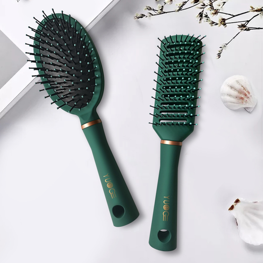 现货墨绿色按摩梳气囊梳子气垫梳女贵妇顺发负离子卷发白领女详情4