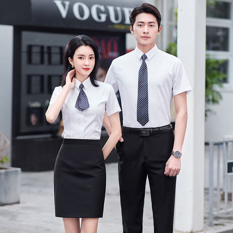 春秋男士职业装长袖衬衫平纹弹力男女同款工作服正装衬衣厂家直销详情28