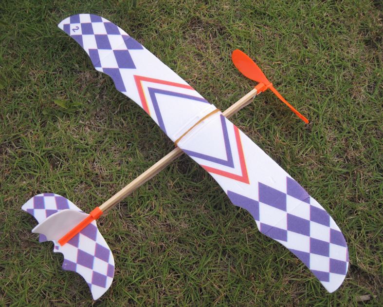Mini miniature Thunderbird, divine bird, rubber band, power aircraft, glider, model aircraft, experiment, diy, science and education pic 3