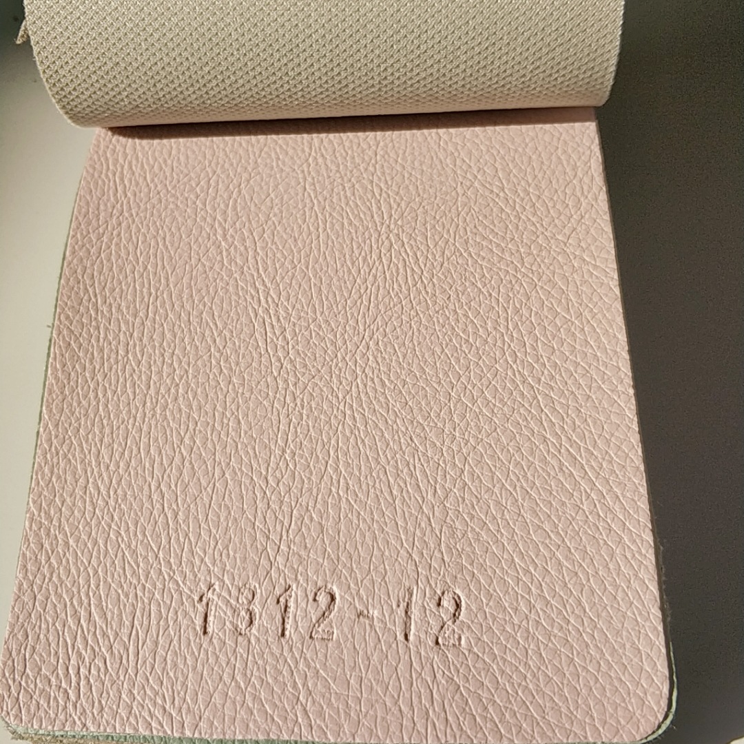 0.7mm waterproof and scratch-resistant PVC leather fabric with a small lychee pattern knitted base for office sofa leather car seat interior pic 5