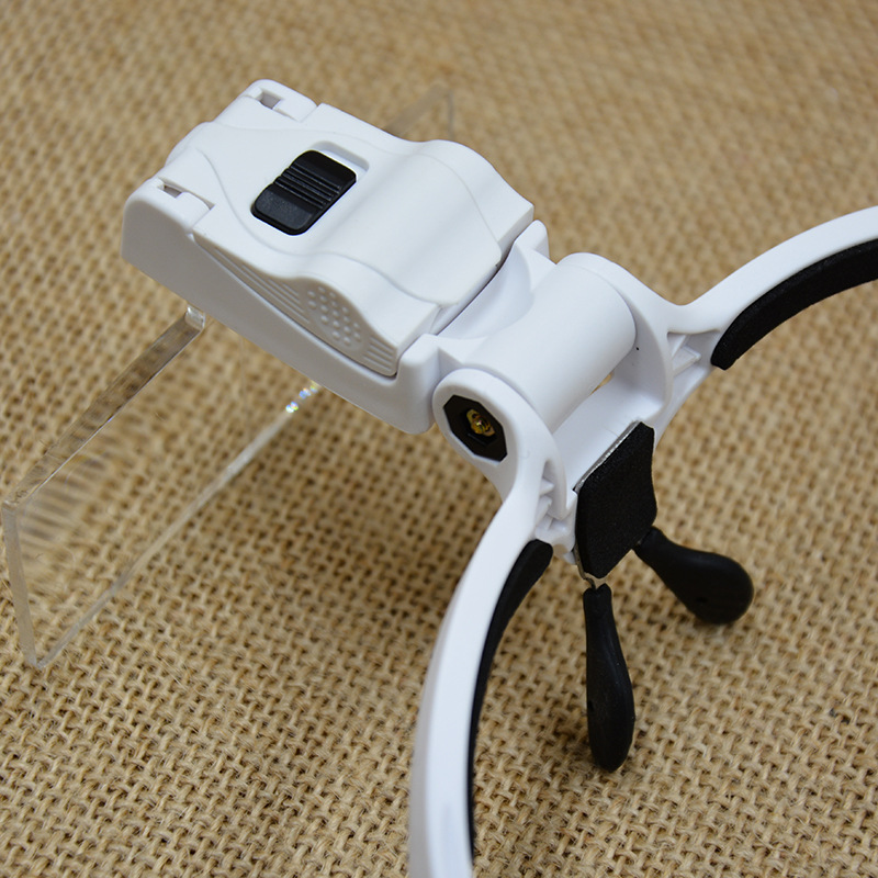 LED lamp 9892BP battery model /BC charging model head-mounted glasses, high-definition acrylic multi-magnification lens, reading electronic repair magnifying glass pic 12