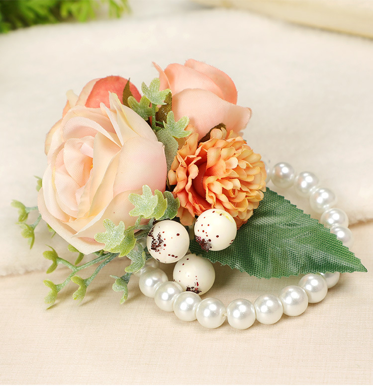 Wedding products: Super fairy-like Korean-style bride wrist flowers, bridesmaid sister groups, simulated flower wristbands, wholesale wedding supplies pic 13