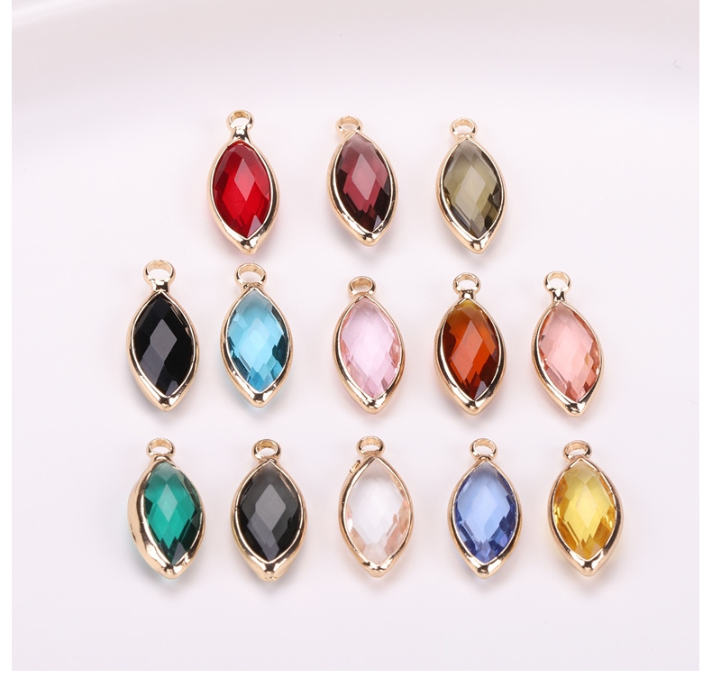 马眼铜包边水晶玻璃吊坠diy饰品配件双吊连接耳321312环发簪制作材料详情16