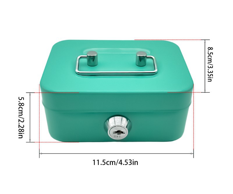 New cross-border creative portable piggy bank storage box, small and large sizes with keys, storage and change box pic 2