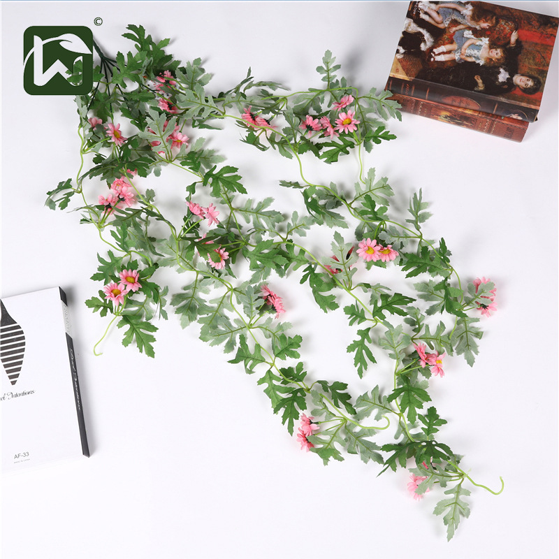 Artificial plants, leafy green plants, vines, green vines, wall-hung plastic artificial flowers, wedding interior decoration sunflowers pic 23