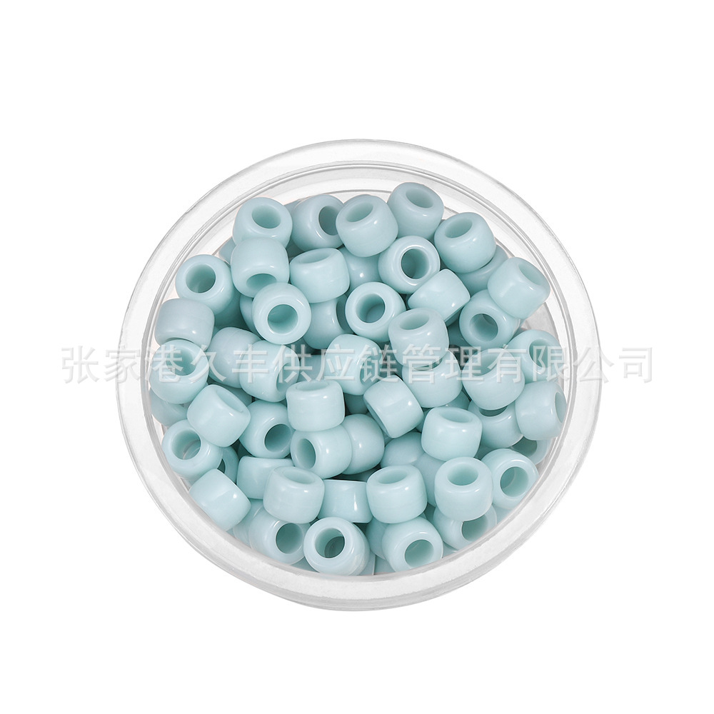 Best-selling pony beads, large-hole beads, colored transparent matte Pony bucket beads, scallion powder plastic DIY dirty braid fake divergent beads pic 15