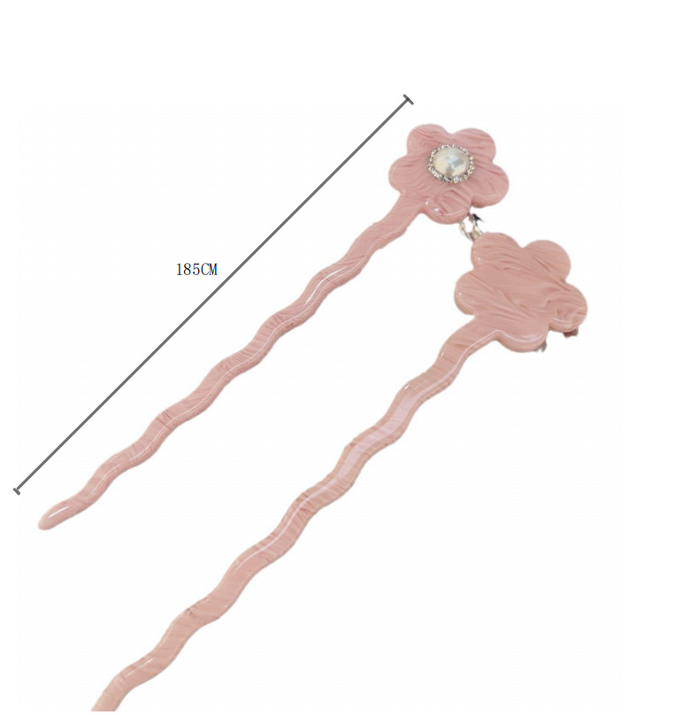 简约现代花朵珍珠发簪盘发神器醋酸清新盘发簪子发饰新款详情3