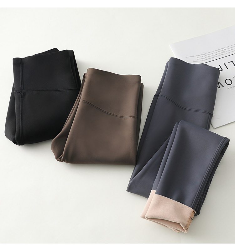 工厂直销加绒鲨鱼裤女2022春秋冬高腰提臀收腹裤芭比裤外穿打底裤详情41