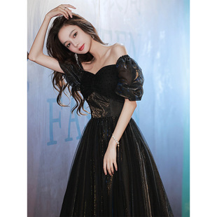 香槟色伴娘服2022年新款秋季仙气姐妹团显瘦晚礼服裙艺考演出礼服详情10