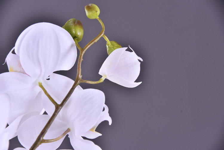 Wholesale of high-end artificial phalaenopsis from the manufacturer. 4-flower artificial phalaenopsis, a popular decorative artificial flower pic 9