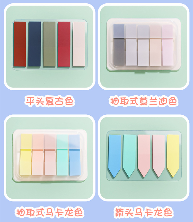 Index sticker, sticky note, label sticker, sticky note paper, bookmark sticker, marker, small strip, writable pagination indication sticker pic 4