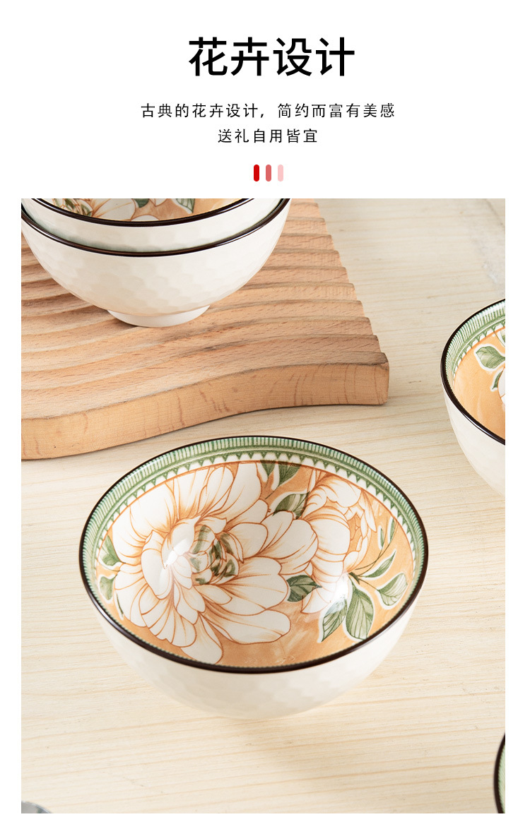 Ceramic bowl and chopstick sets, gift souvenirs, opening gifts, underglaze colored rice bowls and plates, wholesale tableware sets, bowl gift boxes pic 11